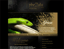 Tablet Screenshot of phezulusafaripark.co.za